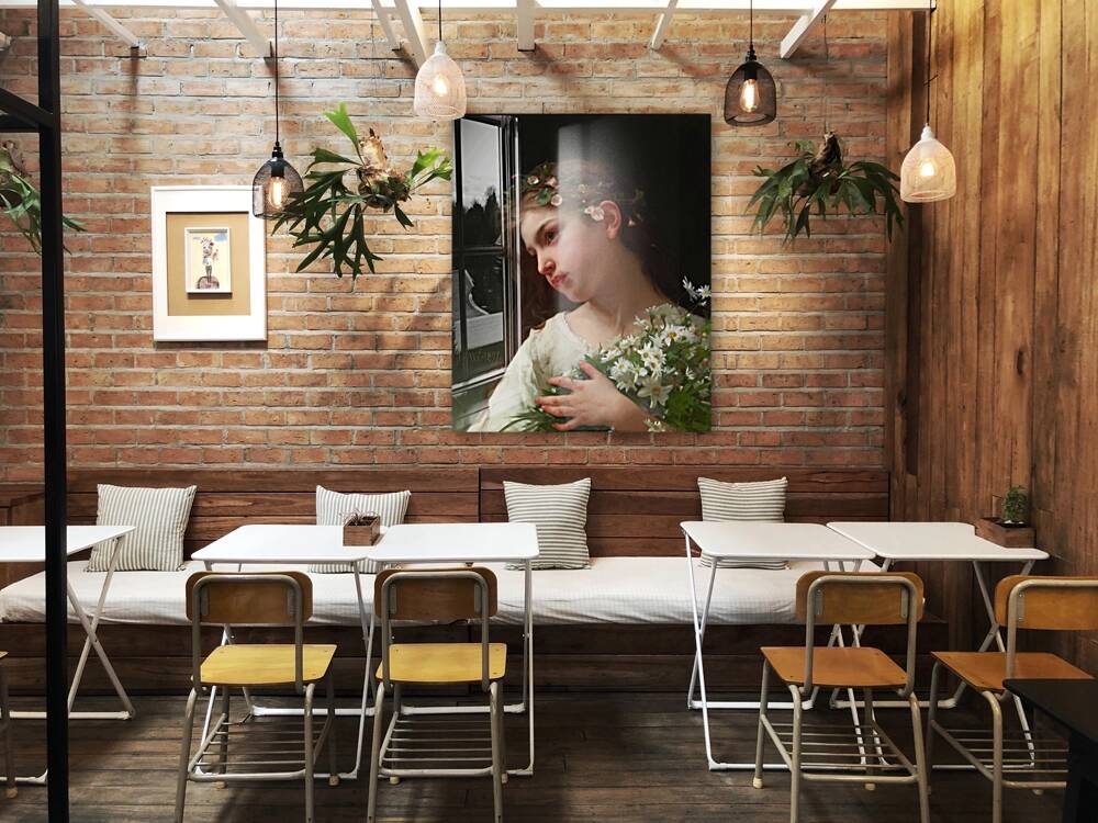 Girl with a Bouquet of Daisies by Jules Cyrille Cave Reproduction