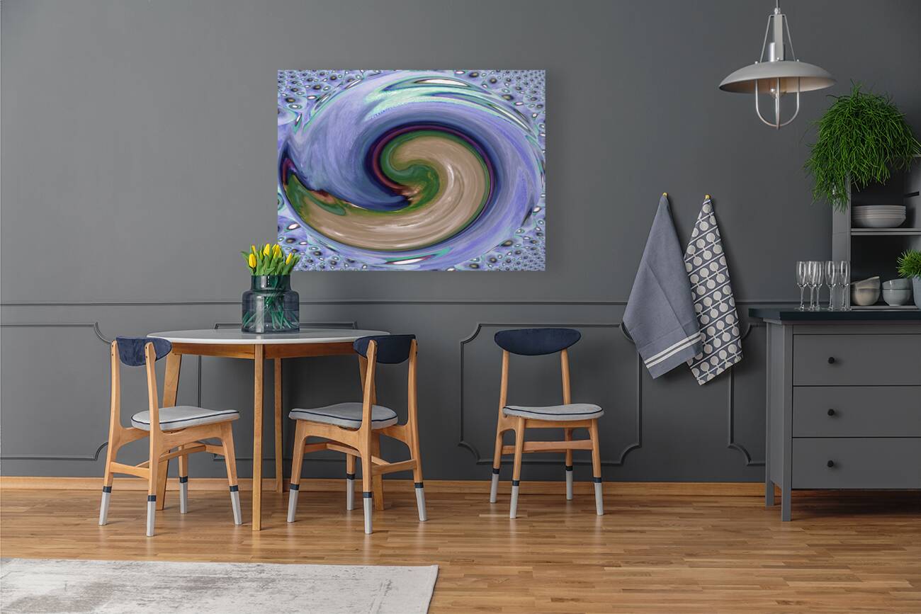 Abstract Spiral Acrylic Circles Reproduction