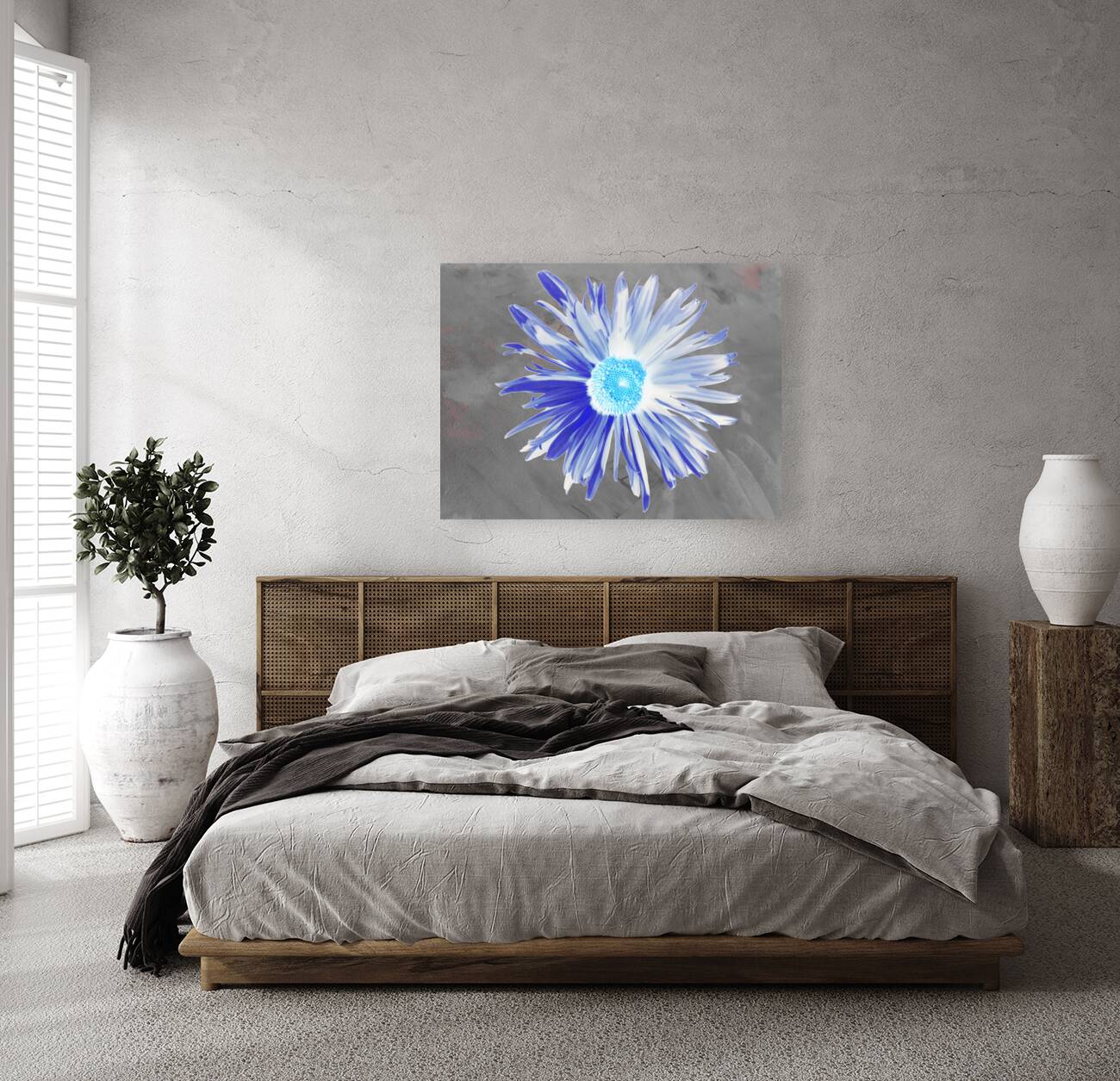 Abstract Luminescent Daisy Flower Reproduction