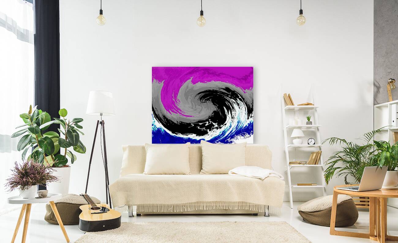 Abstract  Vivid Swirling Melting Forest  Reproduction