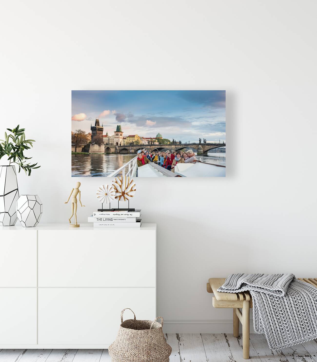 Touristic boat near the Charles bridge in Prague  1722607523.4841 Reproduction