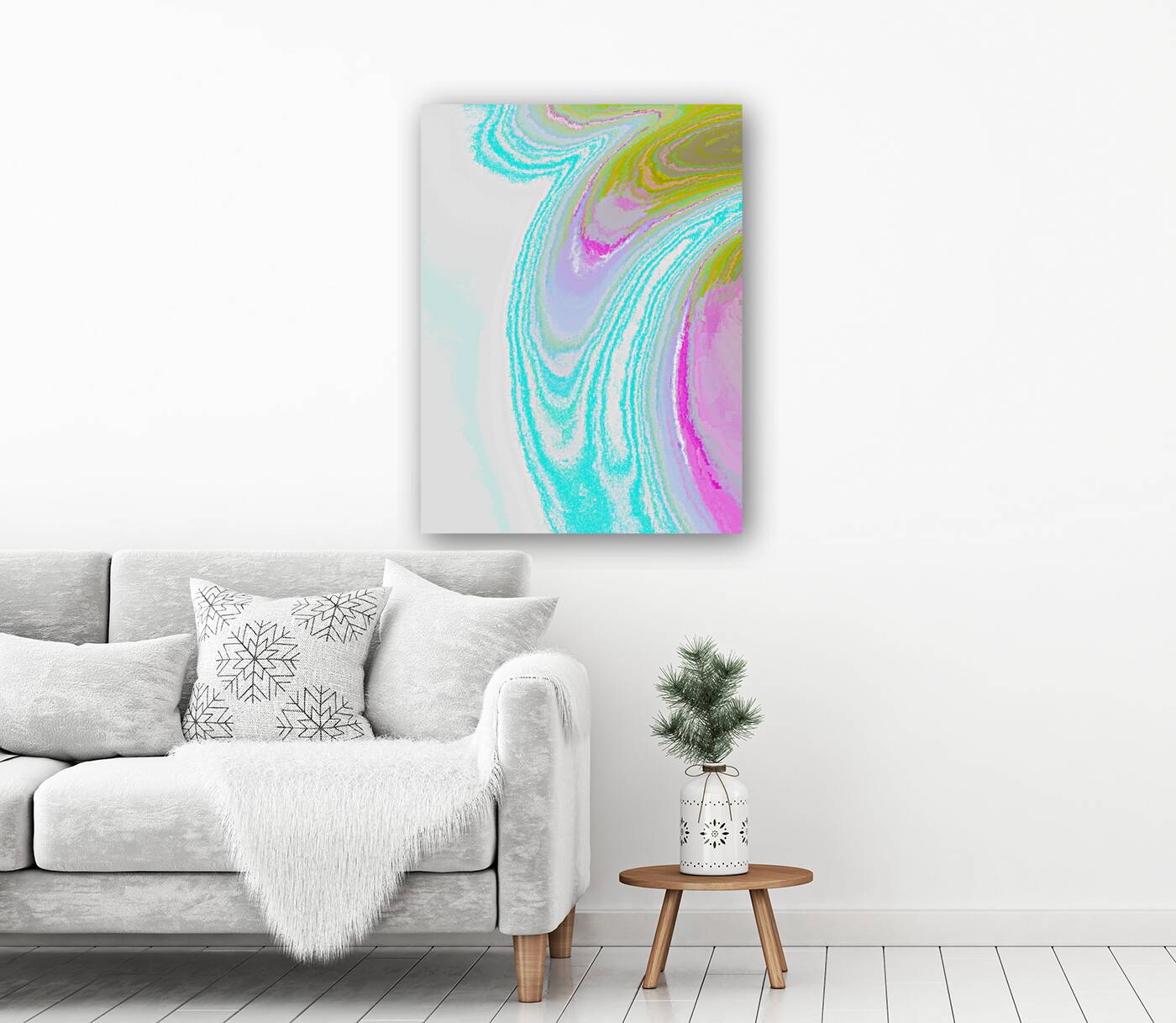 Abstract Cool Pastel Swirl Reproduction