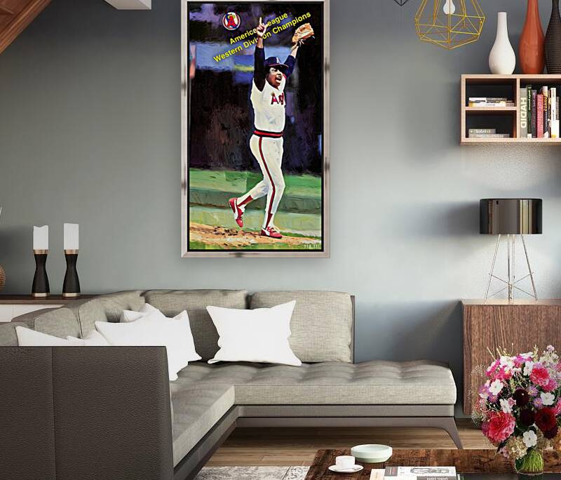 1987 California Angels Baseball Art Remix Reproduction