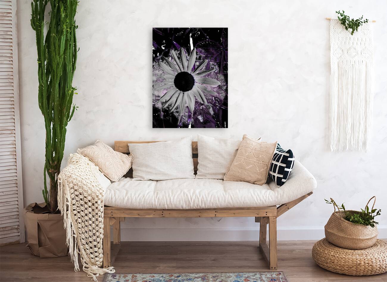 Abstract Dark Daisy Flower Reproduction