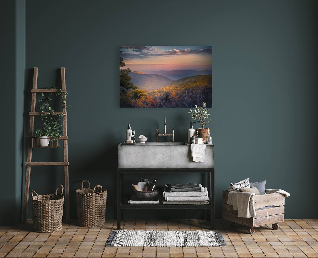 Blue Ridge Parkway Layers and Layers of Color Reproduction