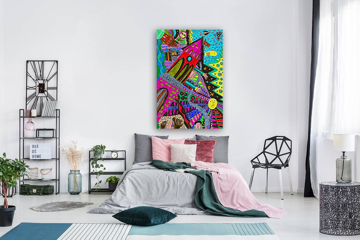  Abstract Doodle Art Tower Moment Reproduction