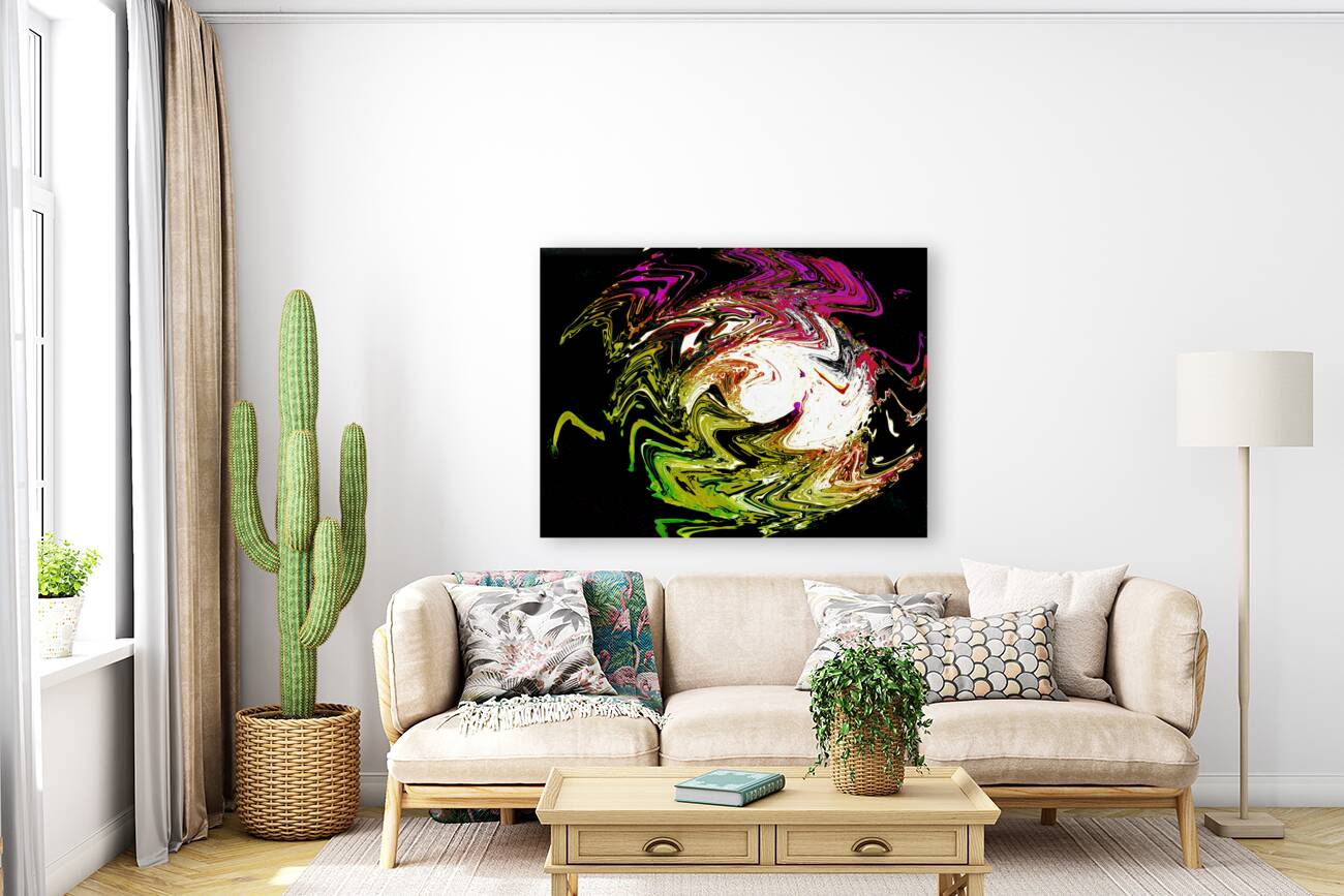Abstract Vibrant Dynamic Daisy Vortex Reproduction