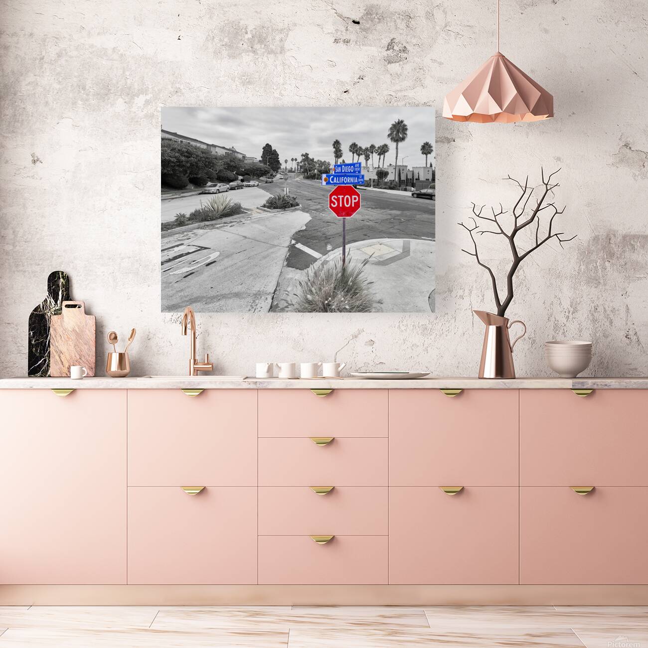 San Diego Avenue at California Street Selective Color Reproduction