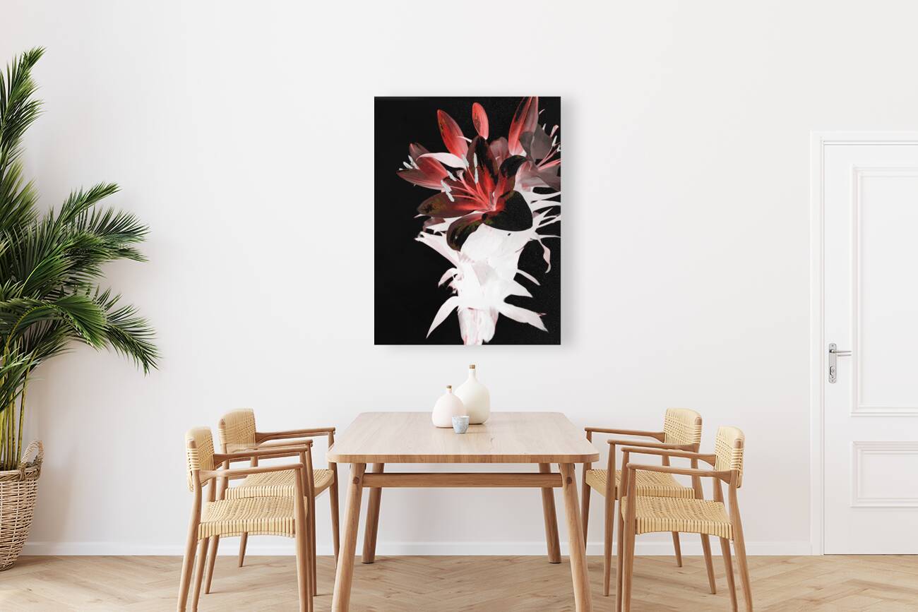 Abstract Lily Vase Bouquet Reproduction