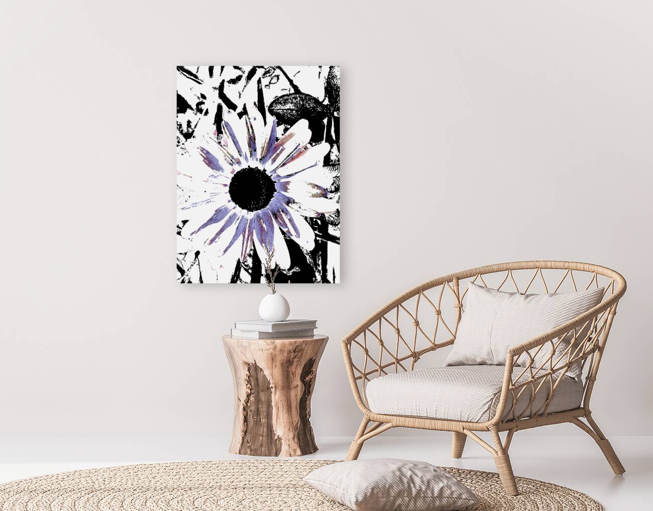 Abstract Large Blooming Daisy  Reproduction