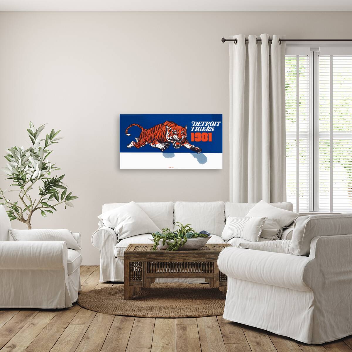 1981 Detroit Tigers Baseball Art Reproduction