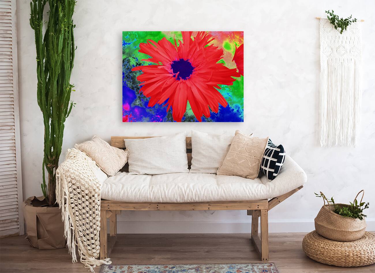Abstract Psychedelic Daisy Reproduction