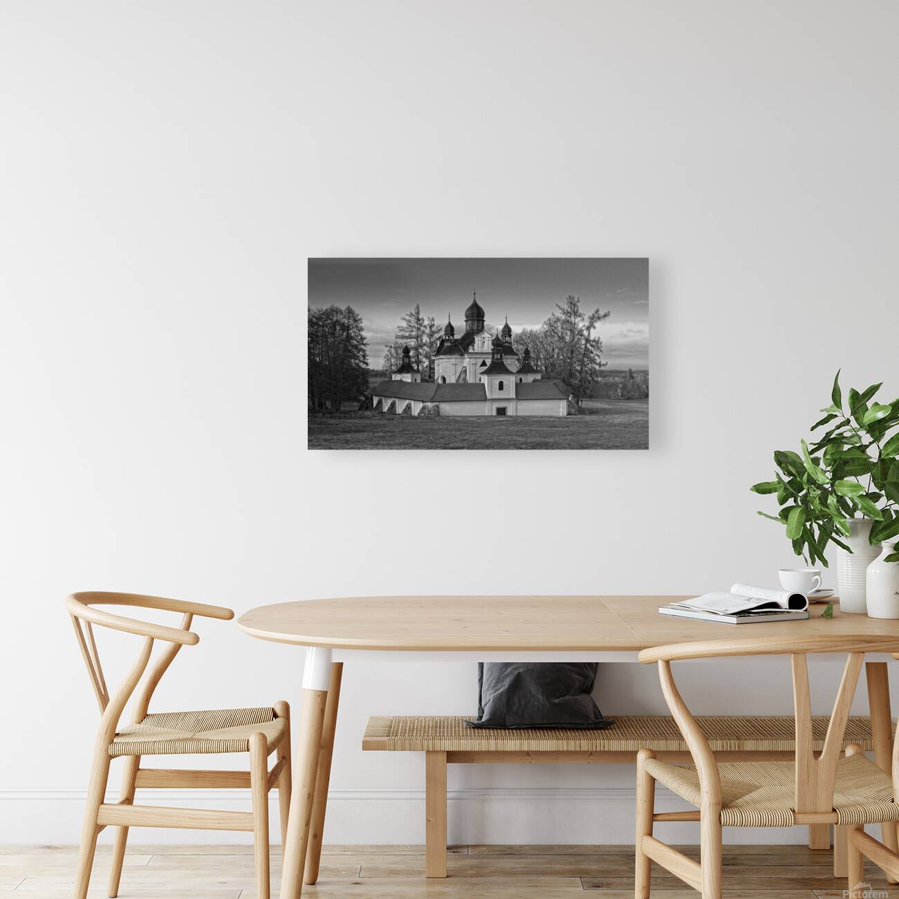 Pilgrimage Church of the Holy Trinity - Bohemia - BW Reproduction