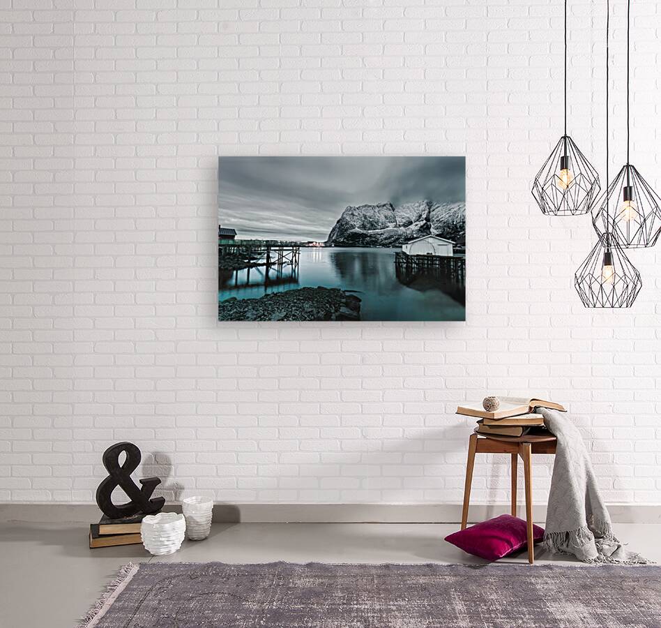 Reine Mountain Skyline from Sakrisoya Reproduction