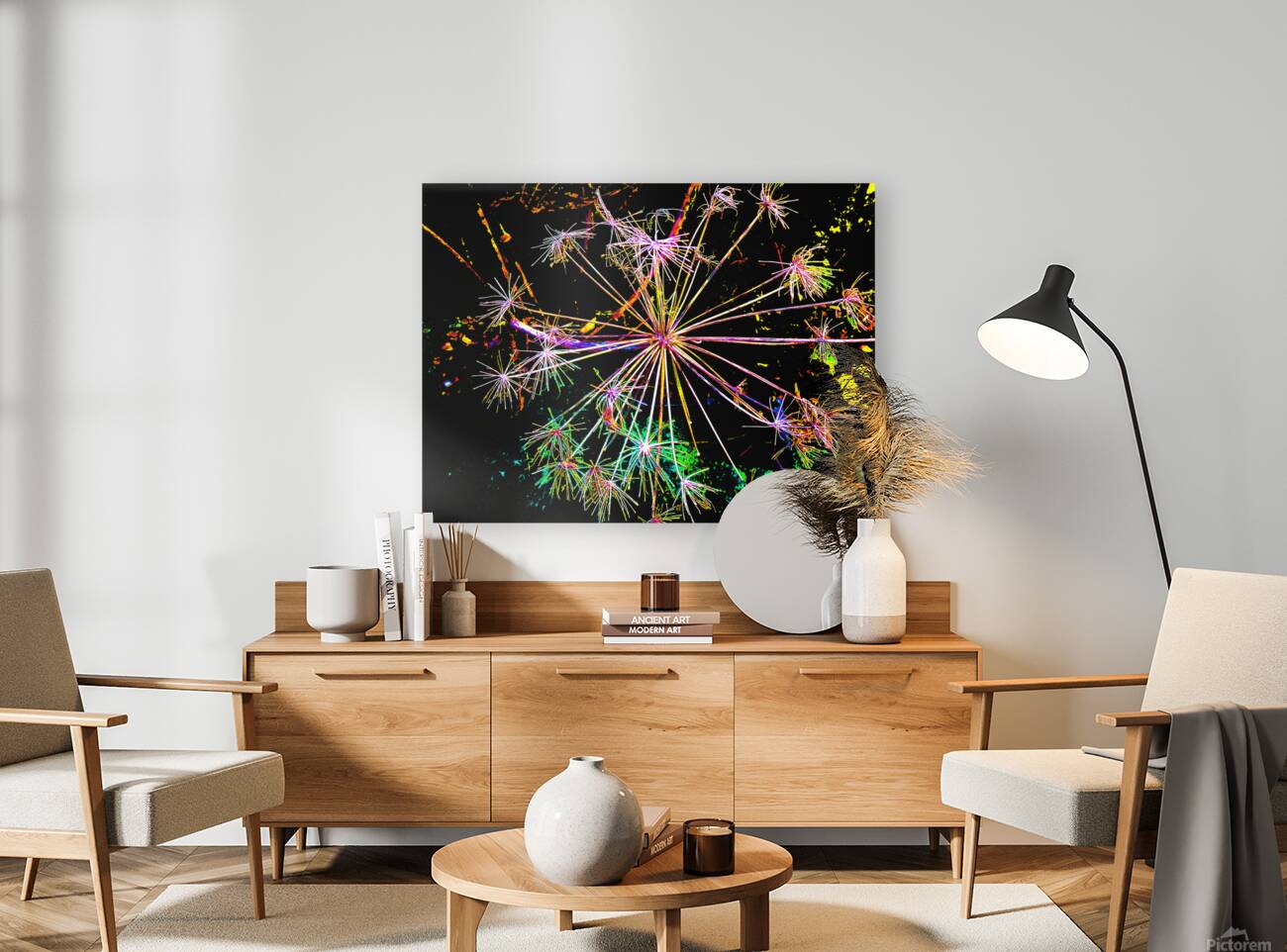  Abstract Colourful Angelica in the Evening Reproduction