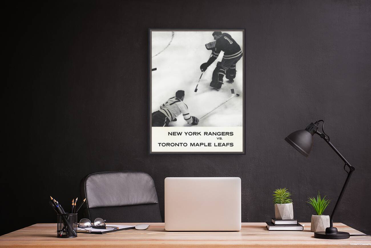 1962 new york rangers program art Reproduction