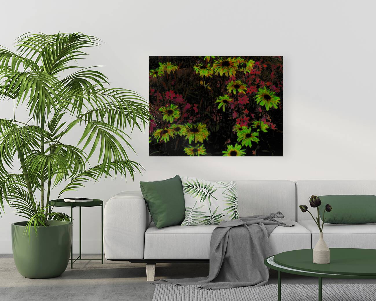 Abstract Surreal Daisy Garden Reproduction