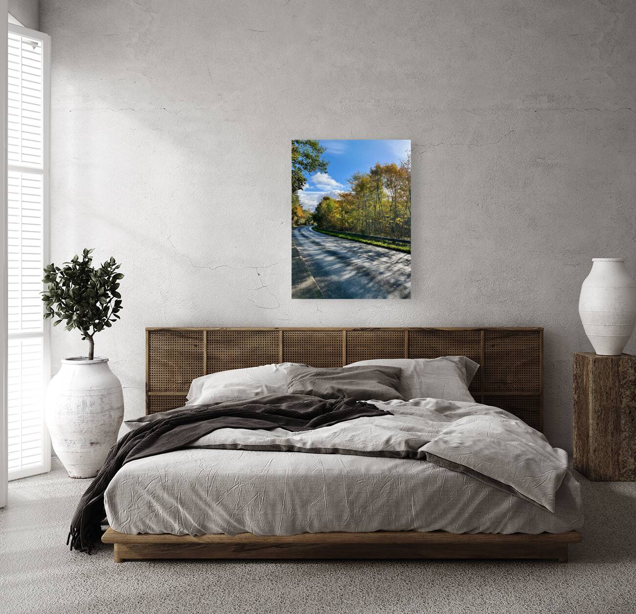 The Winding Autumnal Road in the Scottish Highlands Reproduction