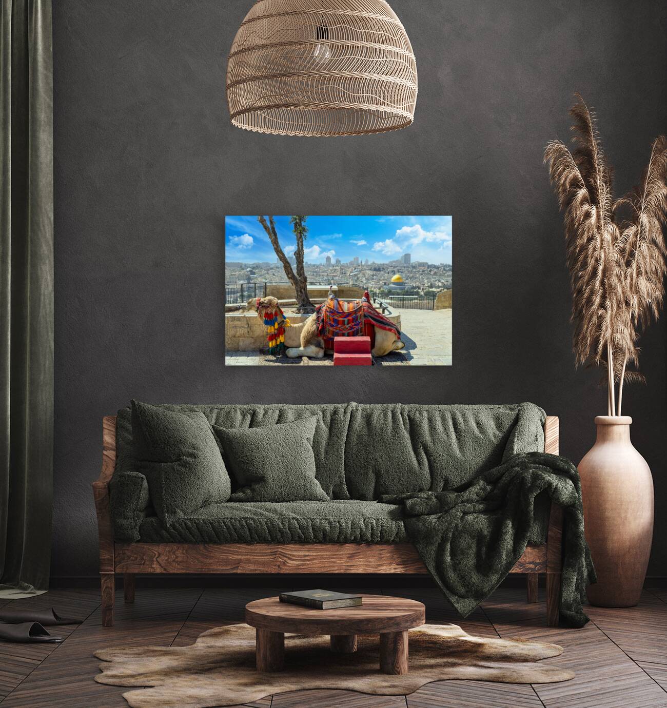 Jerusalem Islamic shrine Dome of the Rock located in the Old City on Temple Mount Reproduction