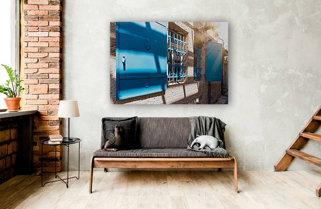 Israel Jerusalem old narrow streets of Nahlaot historic neighborhood with many small synagogues Reproduction