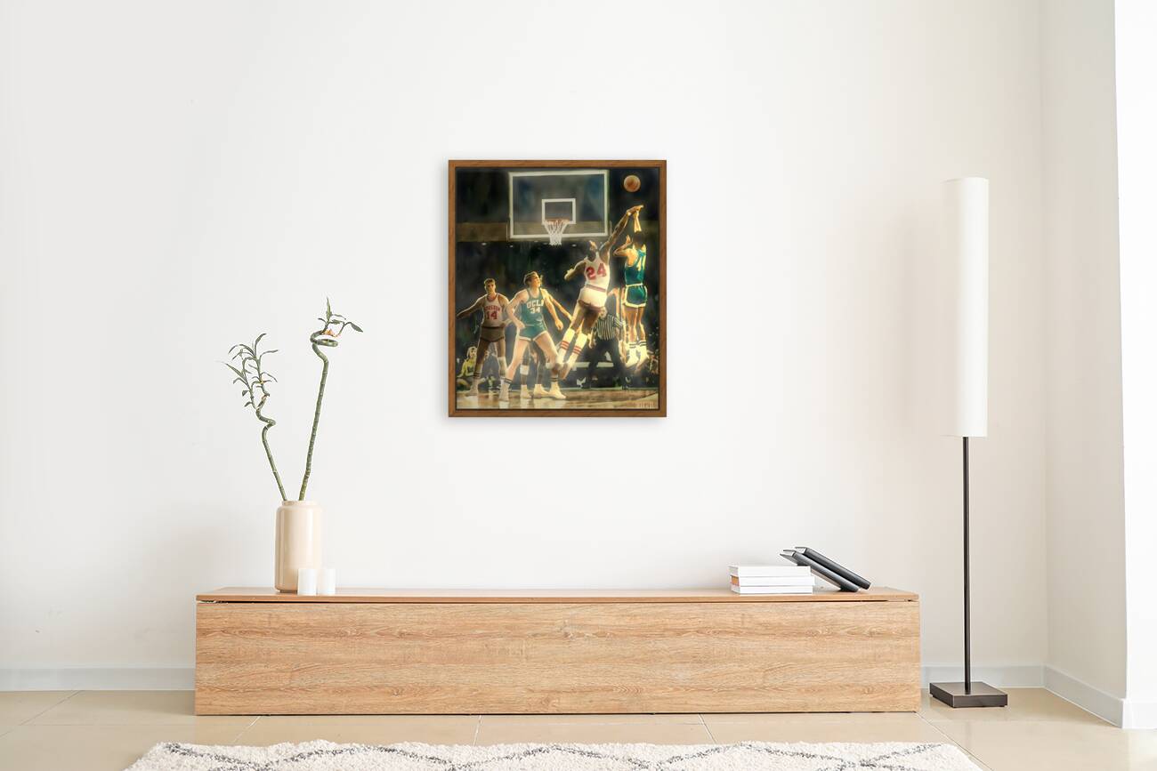 1968 Houston vs. UCLA Basketball Art Reproduction