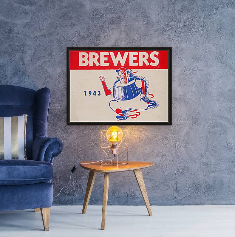 1943 Milwaukee Brewers Art Reproduction