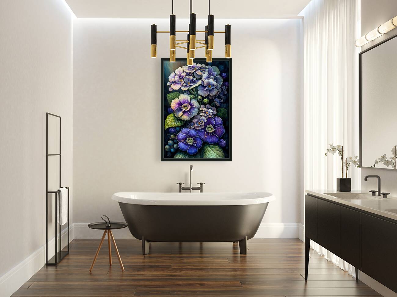 ArtXcl 158 flowers blue  Reproduction