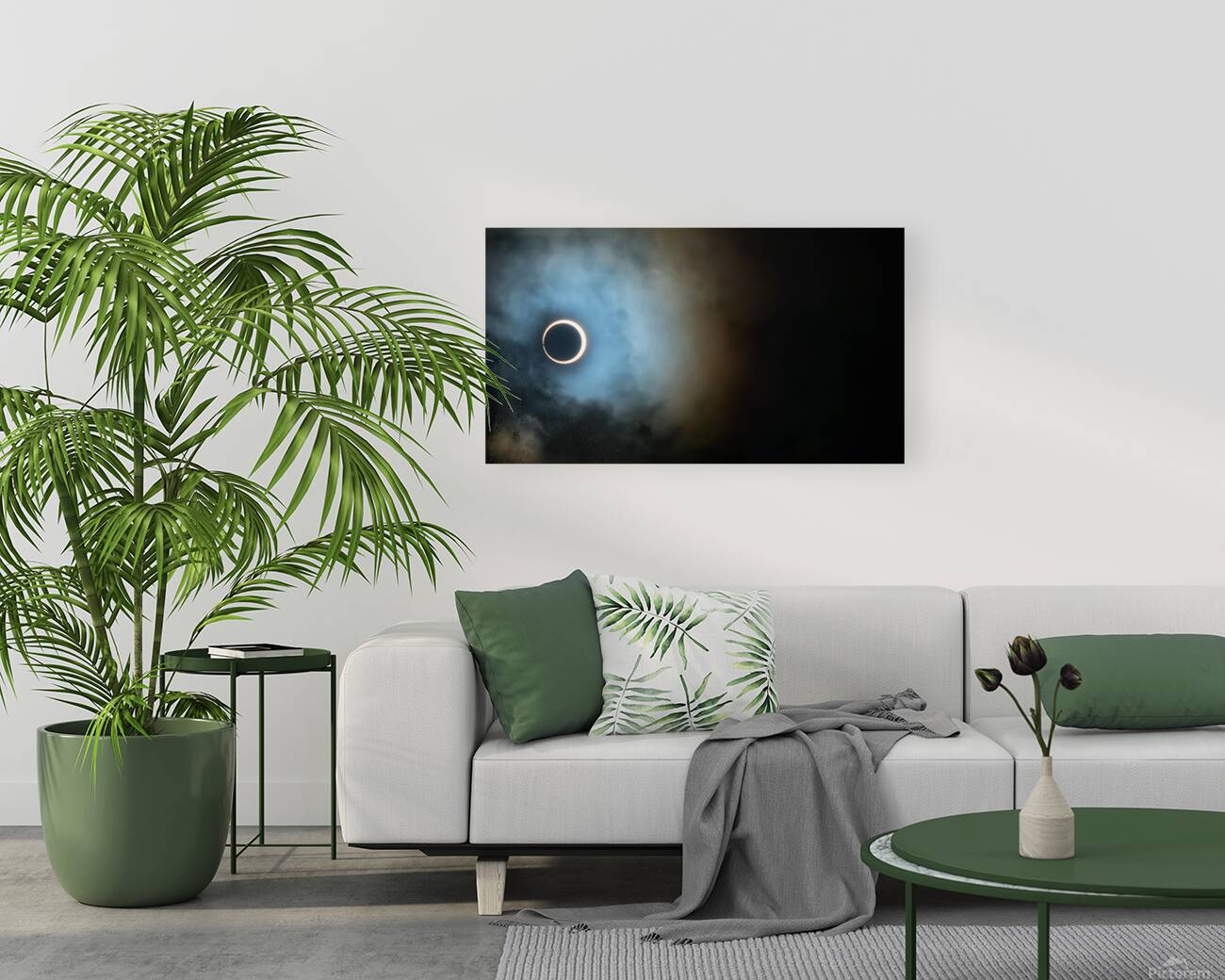 Celestial Circle of Protection – Ring of Fire Eclipse Over Easter Island Reproduction