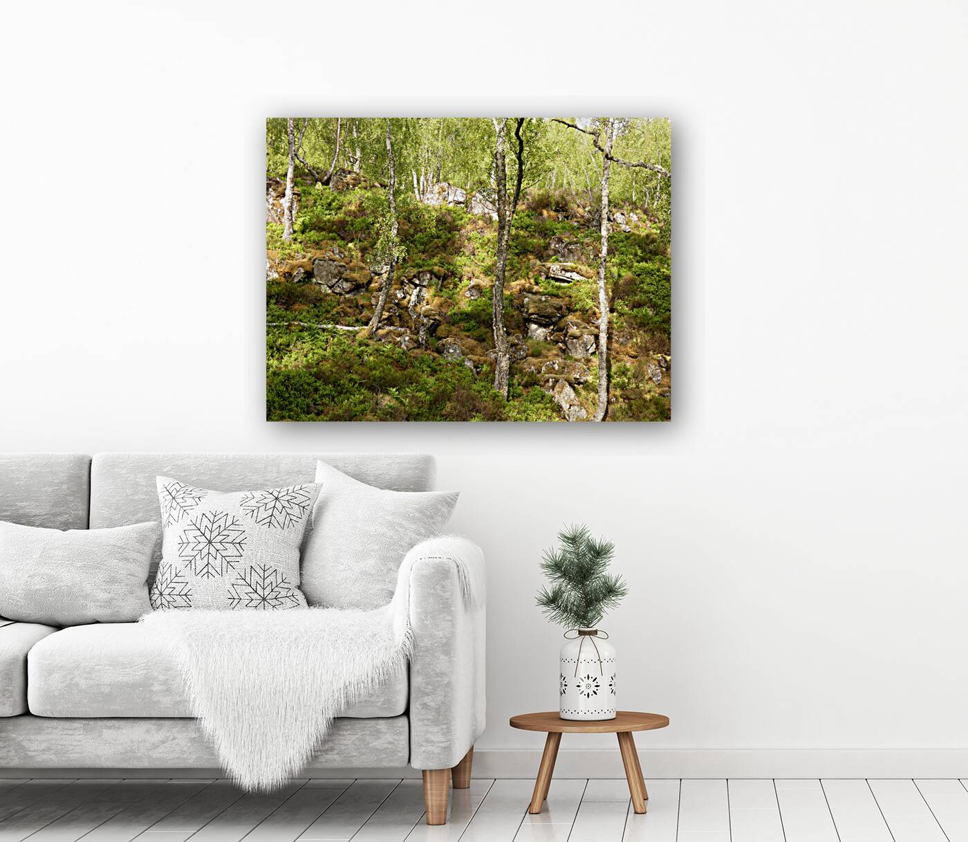 Birch Heather Blay Berries and Moss in the Scottish Highlands Reproduction