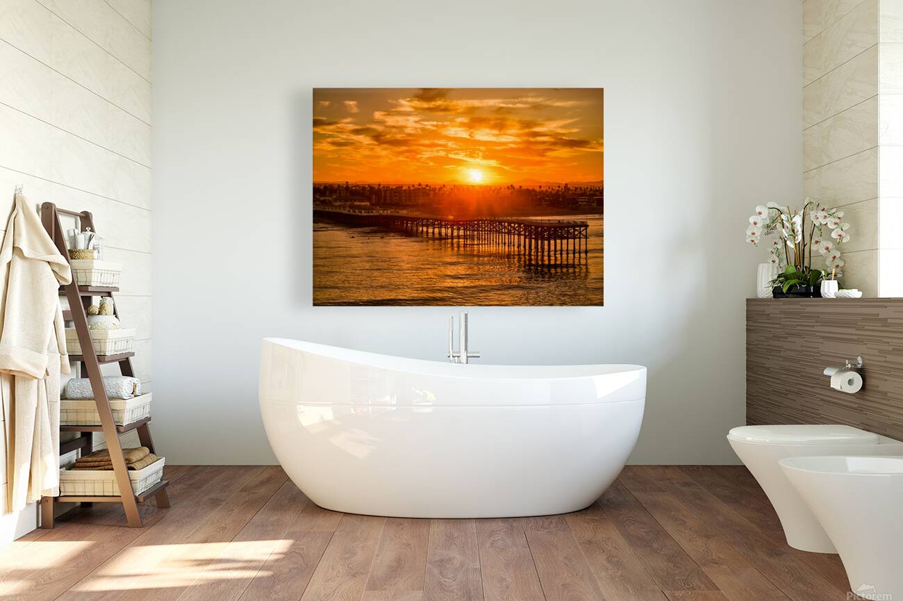 Golden Crystal Pier Sunrise San Diego Reproduction