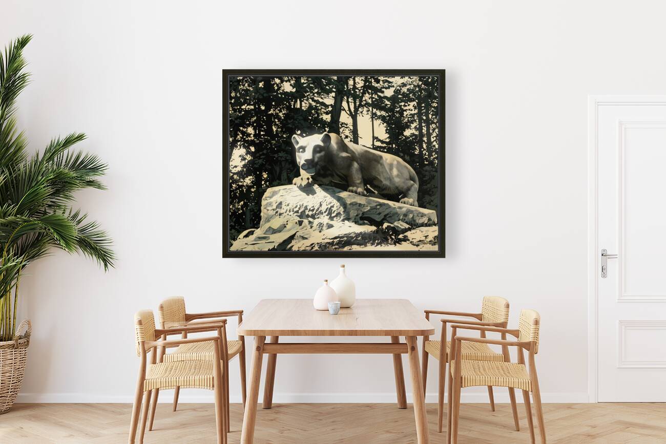 1952 Nittany Lion Shrine Art Reproduction
