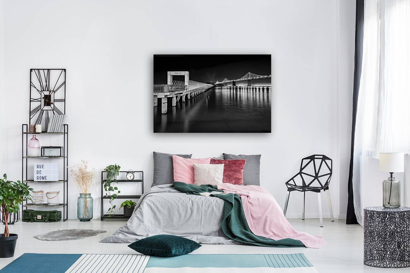 Night San Francisco Bay Reproduction