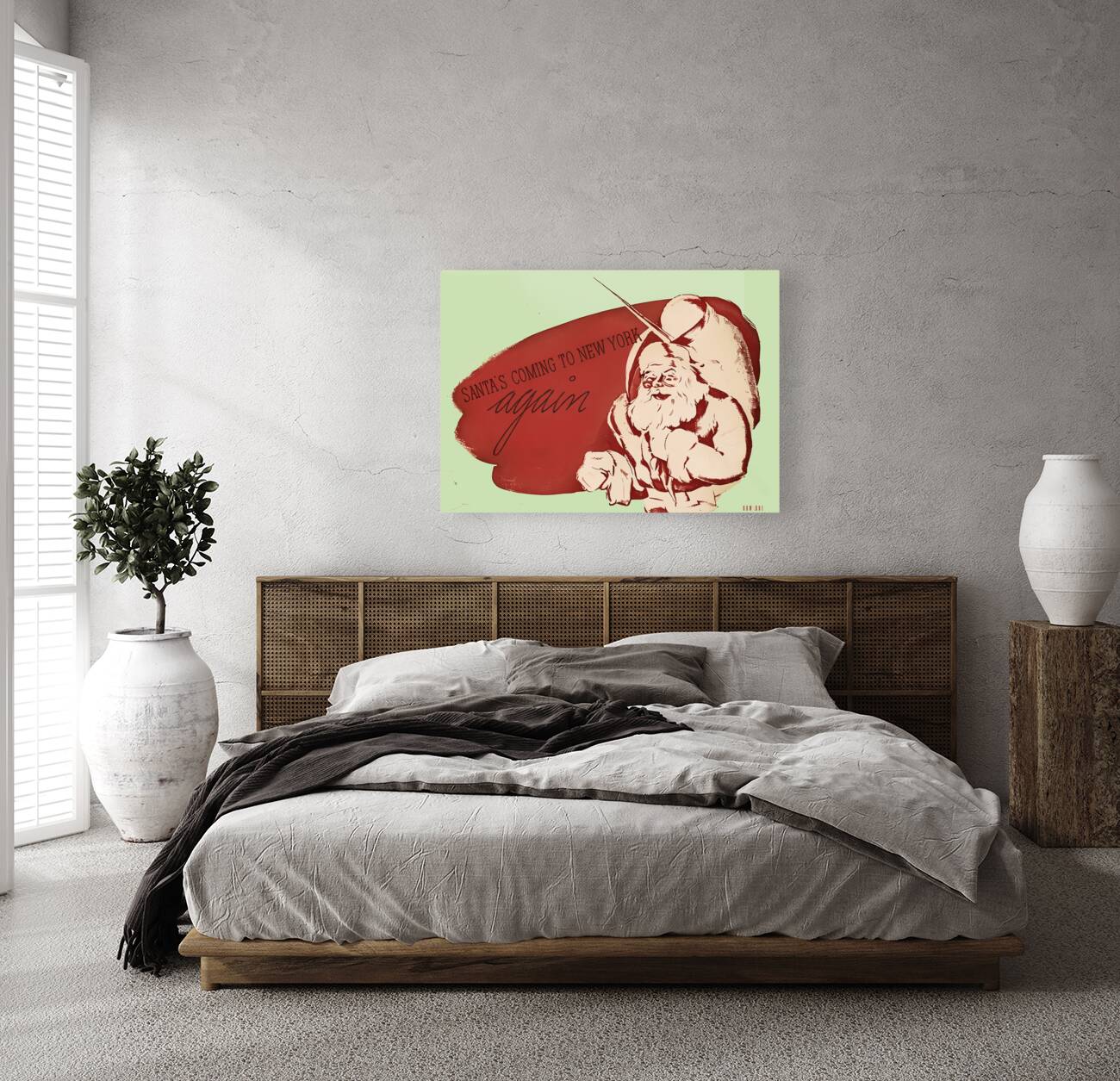 2024 Christmas Themed Decor Ideas | 1930s Santa Claus Art Reproduction