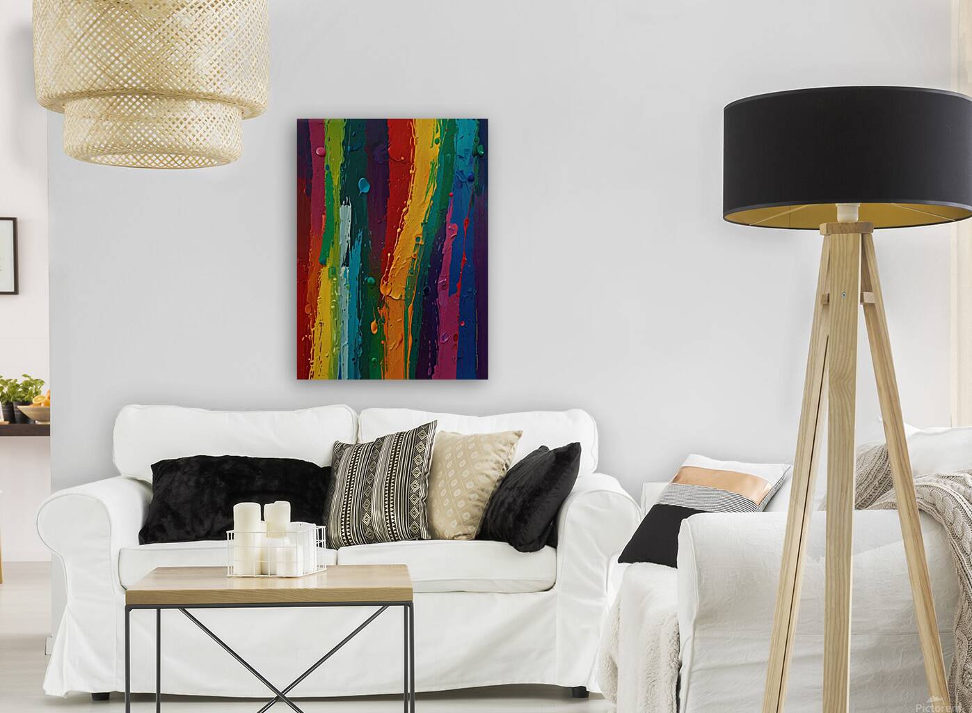 Abstract Art Palette: A Symphony of Vibrant Hues Reproduction