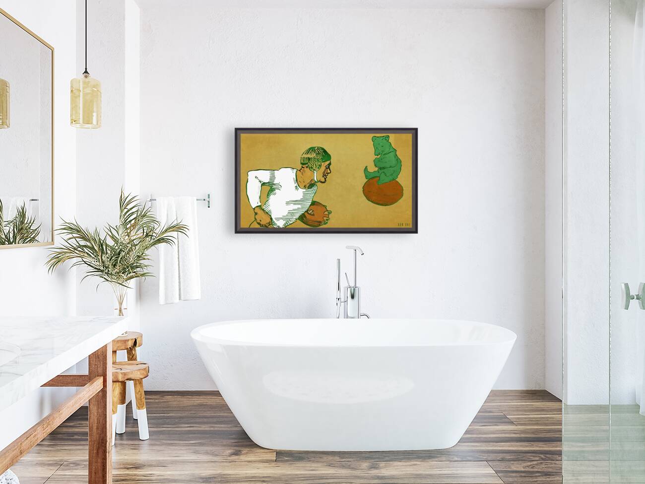 Early 1900s Baylor Bears Football Art Reproduction