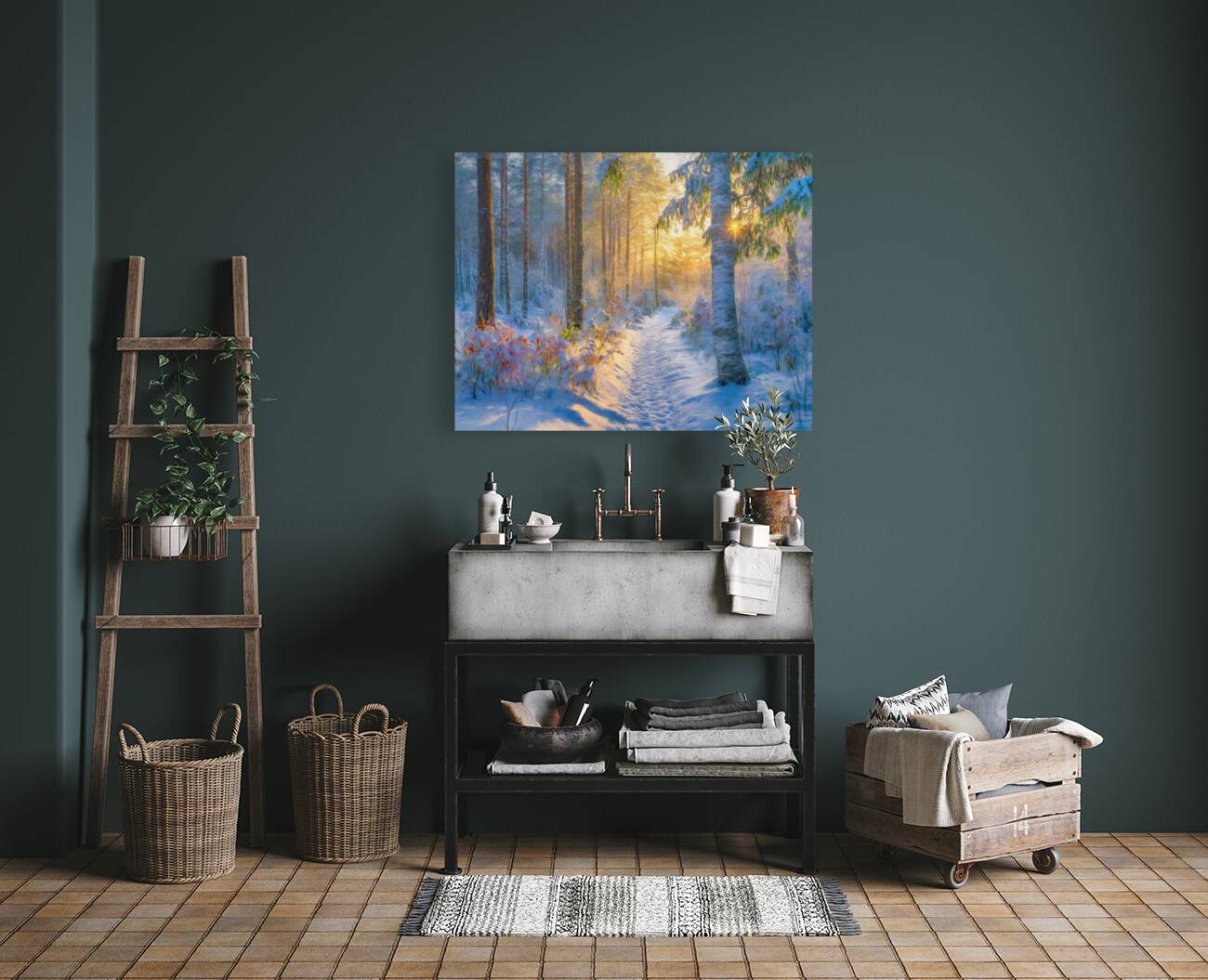 Sunrise After the Snow Reproduction