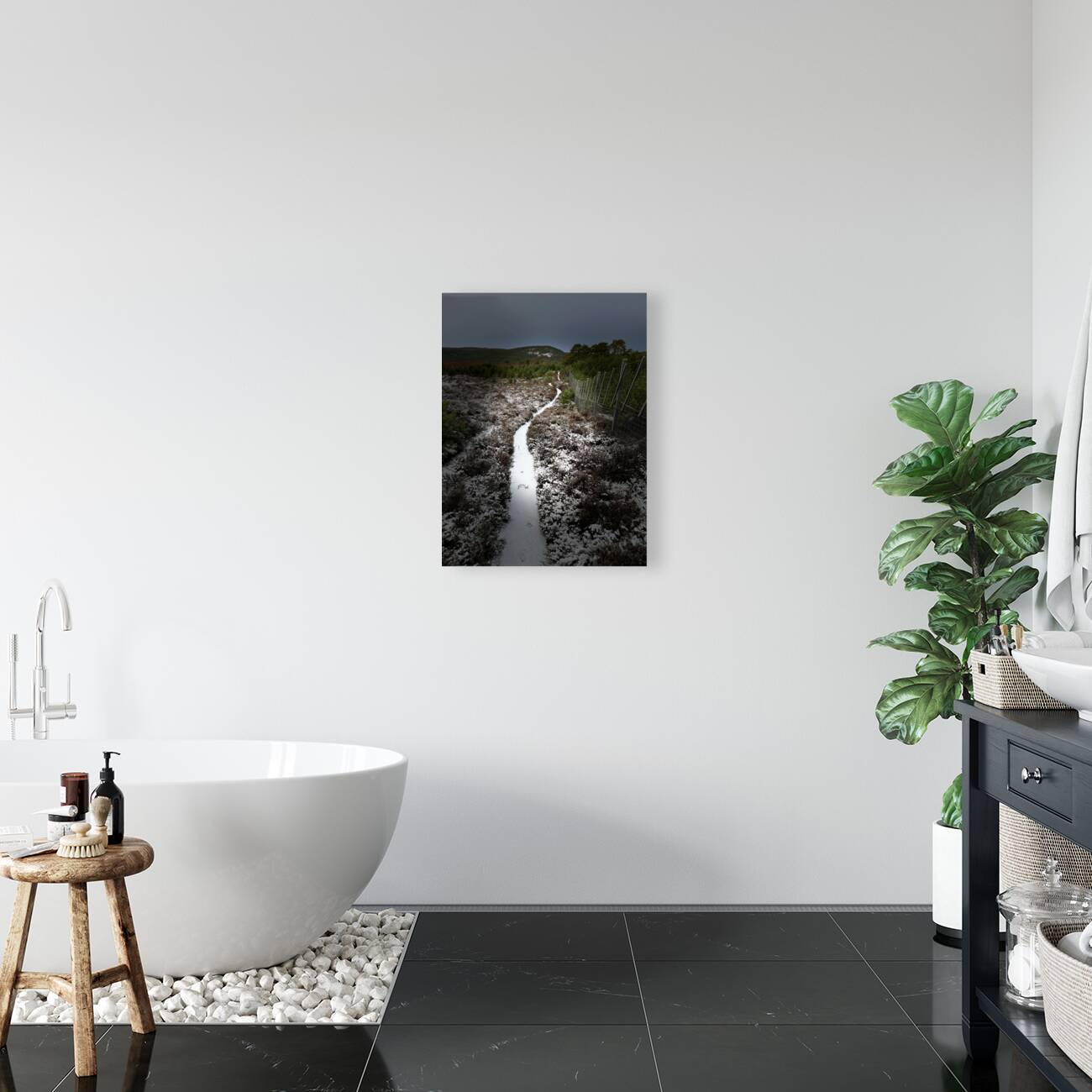 Scenes from the Trail- Snowy Path Reproduction