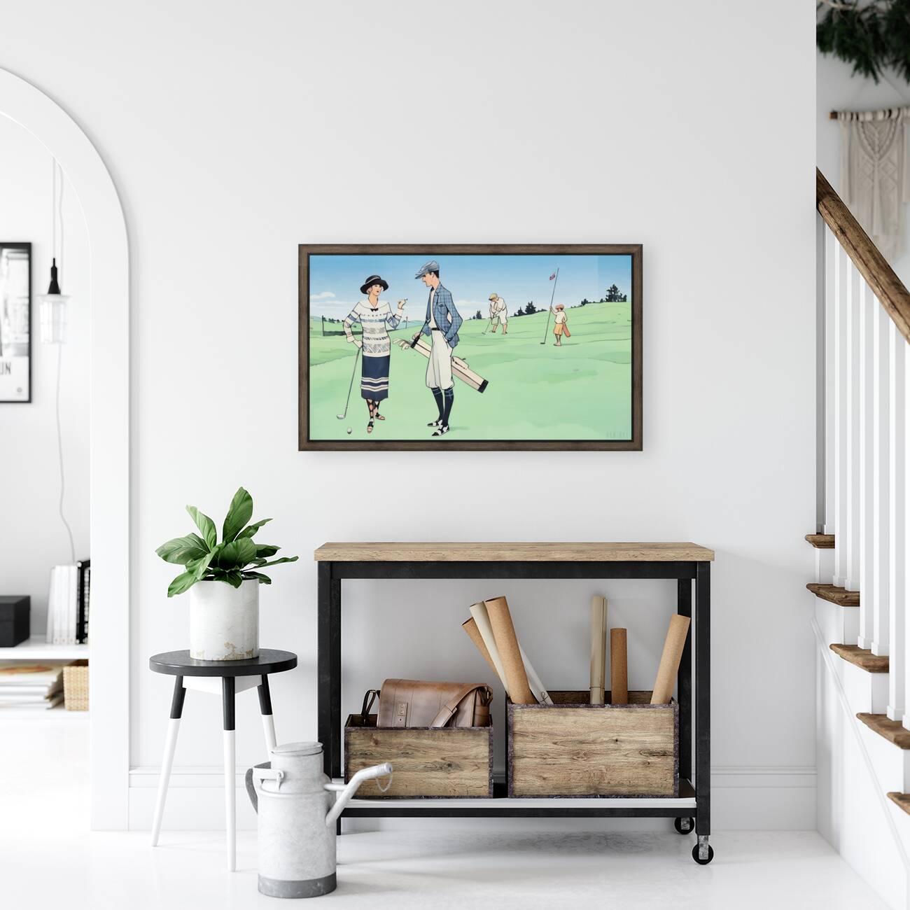 A.B. Walker 1923 Golf Art Remix Reproduction