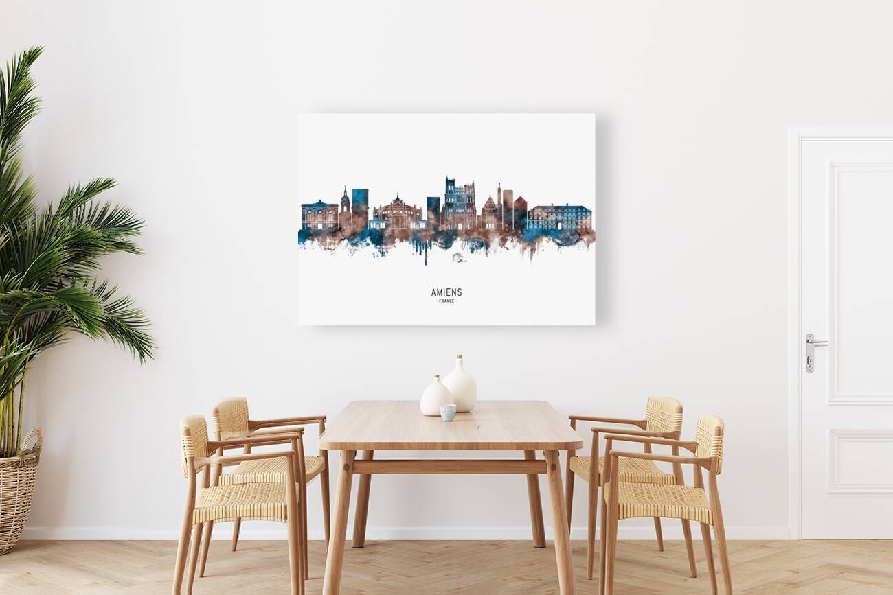 Amiens France Skyline Sepia Reproduction