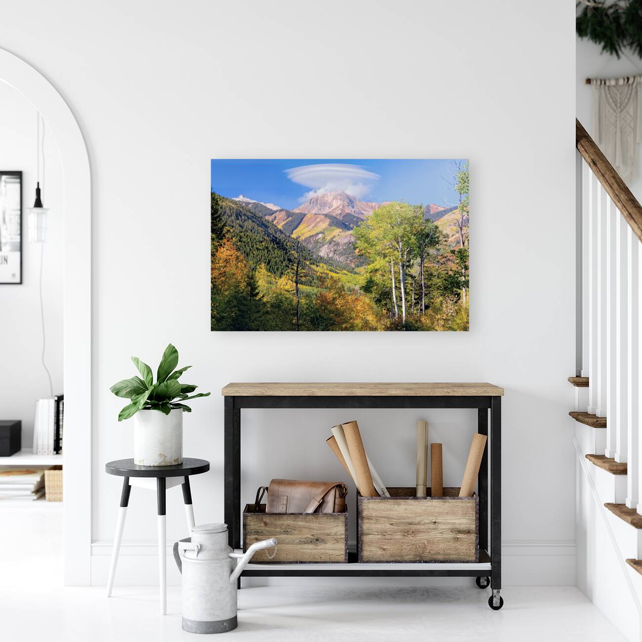 Snowmass Mountain Peak Lenticular Cloud Autumn Reproduction