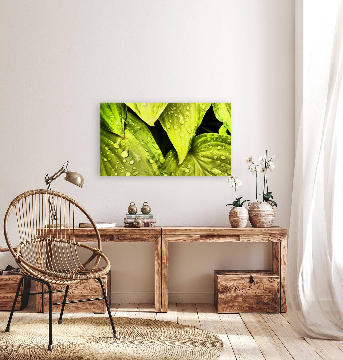  Impressionistic Hosta Leaves  Reproduction