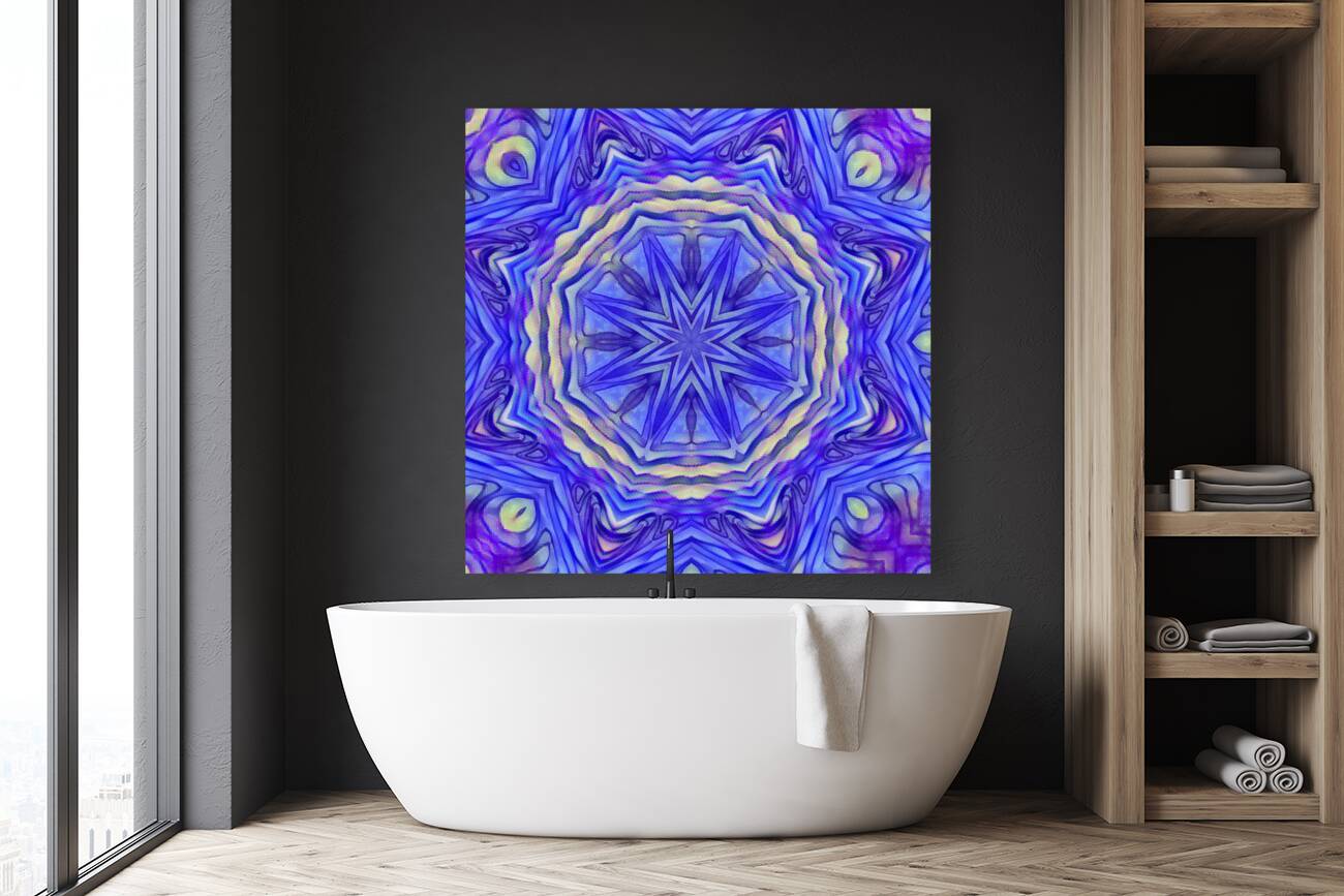 Abstract Vibrant Pattern in Blue and Purple Reproduction