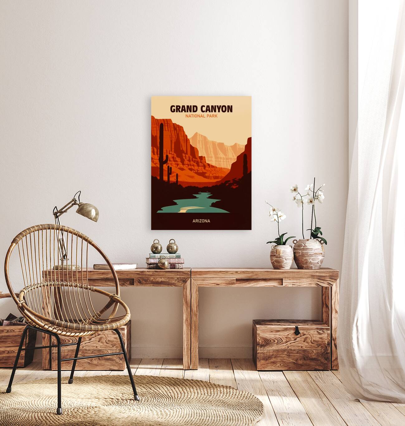 Grand Canyon National Park vintage travel poster Reproduction
