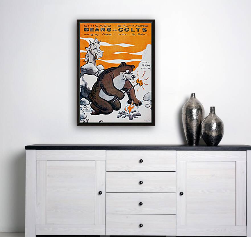1960 Chicago Bears vs. Baltimore Colts Cover Art Reproduction