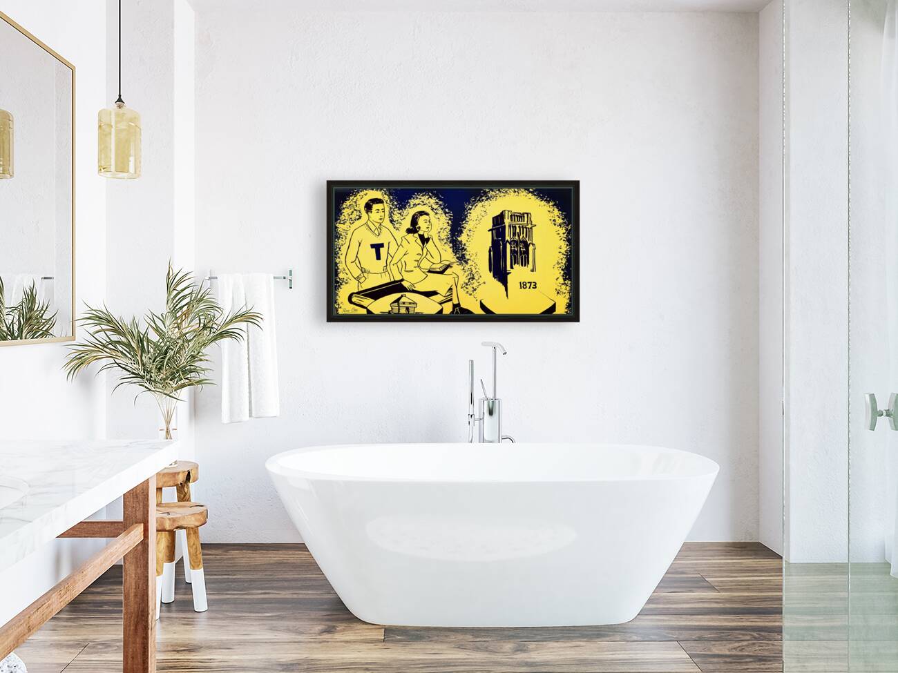 vintage toledo campus art Reproduction