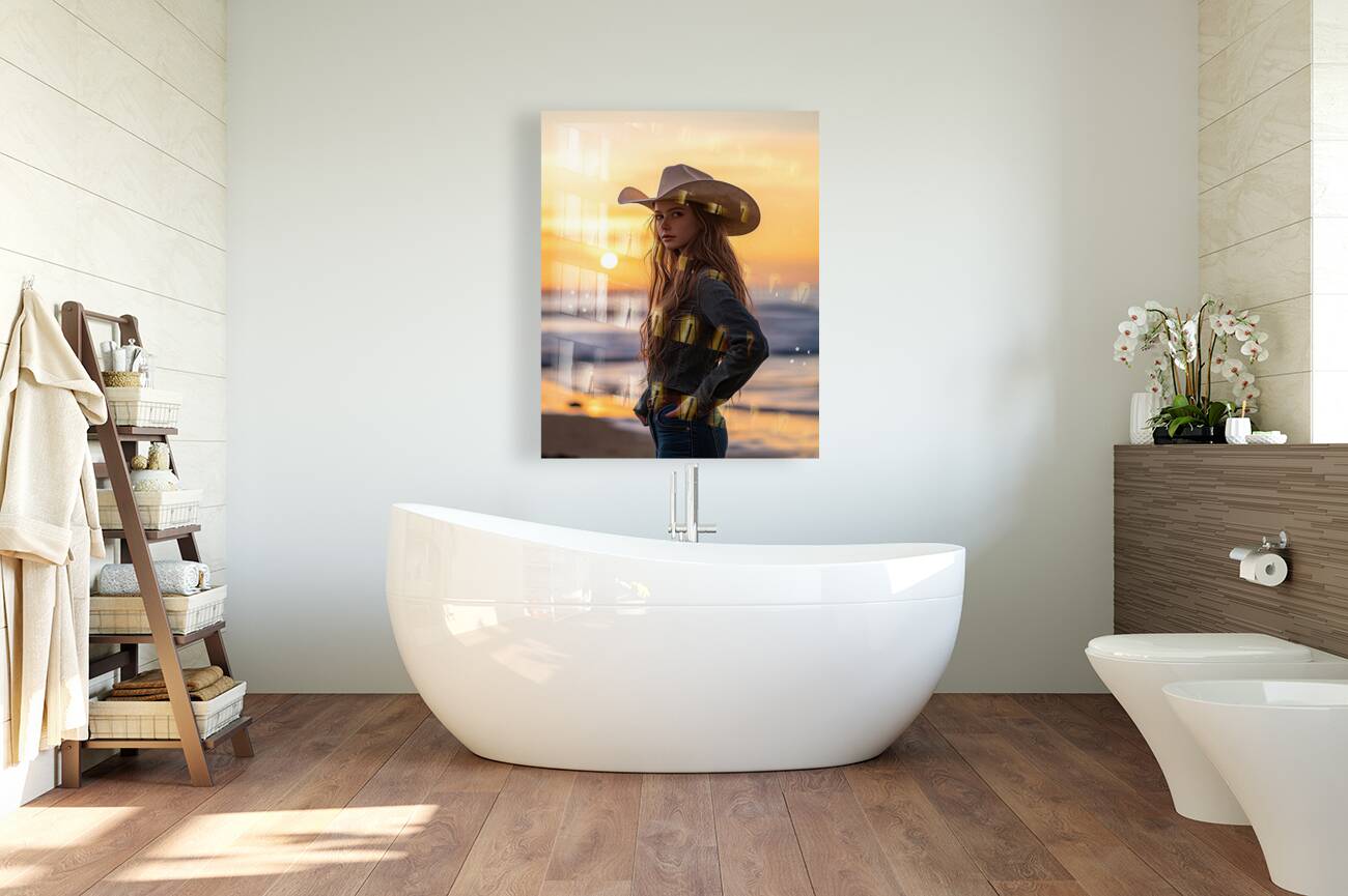 The Sunset Cowgirl Reproduction