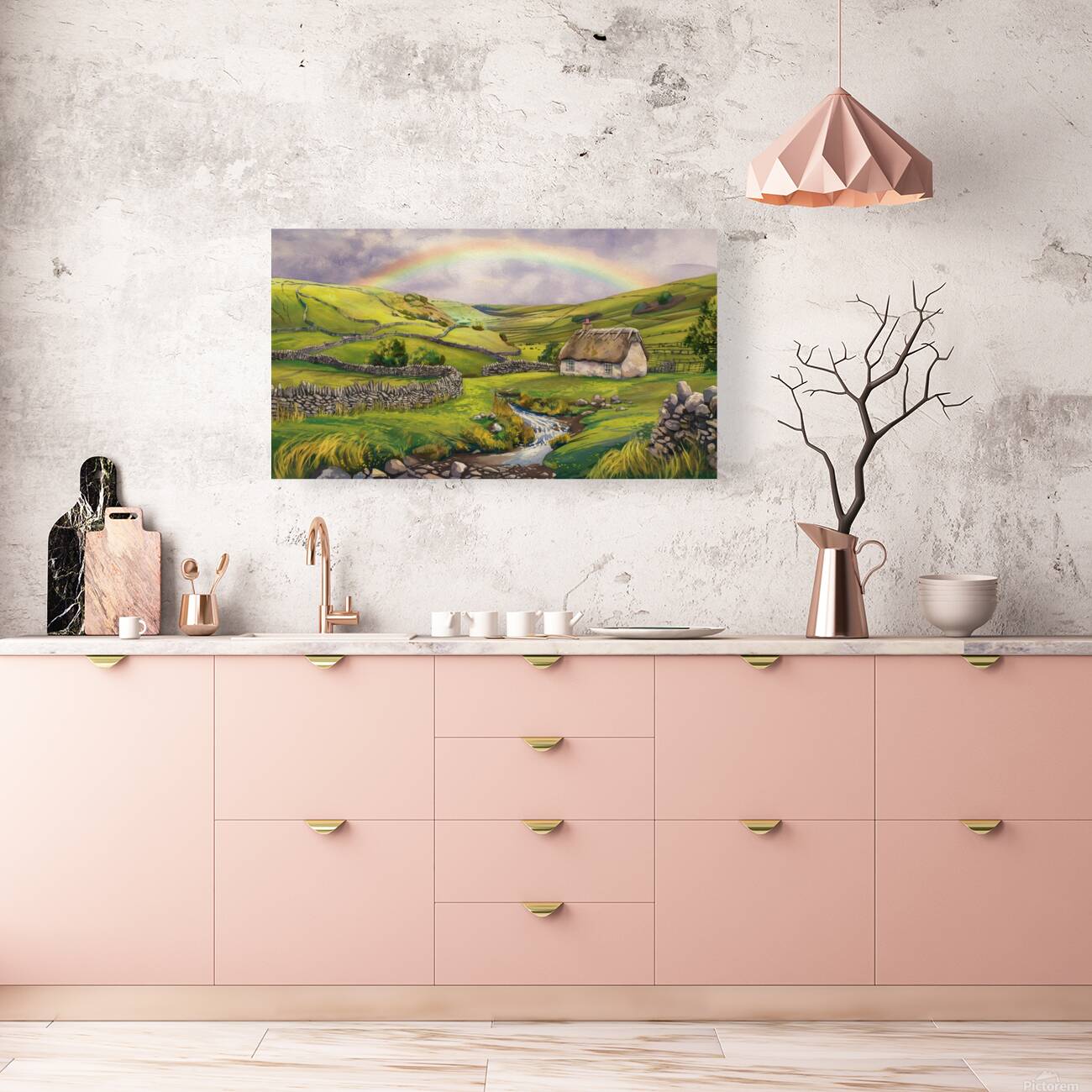 Whispers of the Emerald Isle: A Serene Irish Landscape  Reproduction