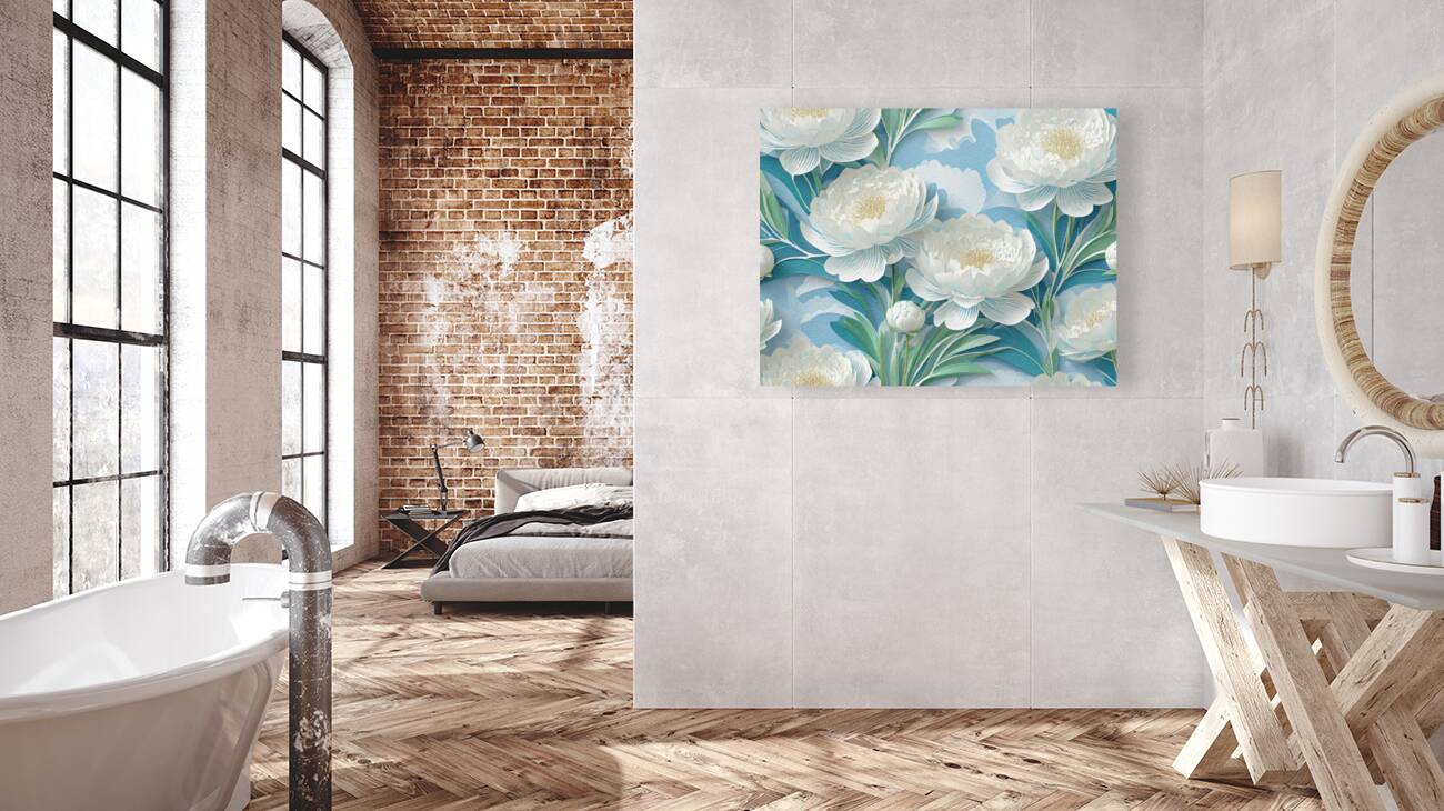 Floral Cover for sliding doors Reproduction