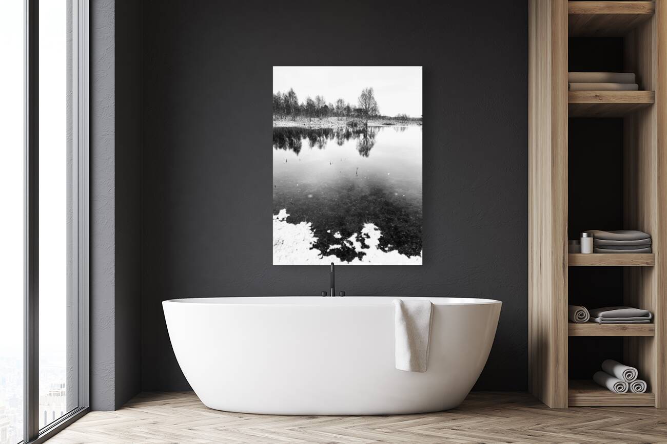 Winters Cold Reflections in the Scottish Highlands  Reproduction