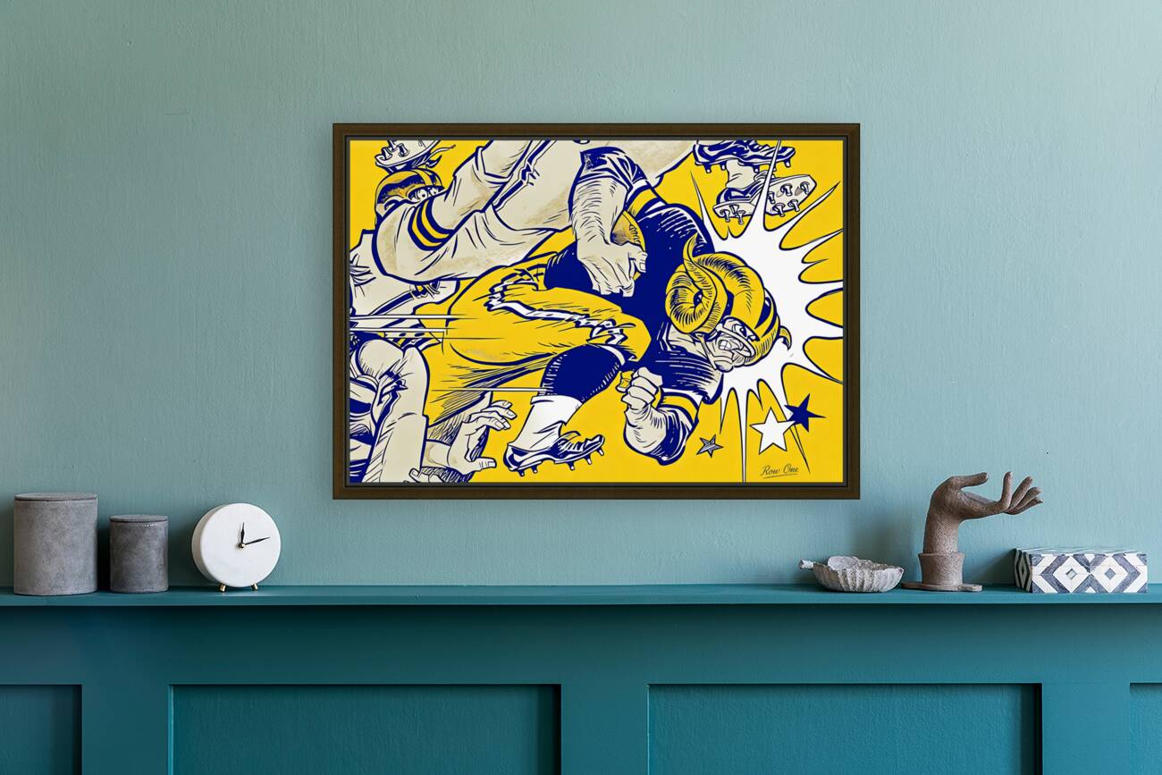 1965 LA Rams Art Remix Reproduction